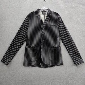 XXX Rude Men Blazer SMALL Black Pinstriped 3 Button Long Sleeve